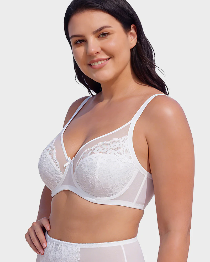 Floral Lace Minimizer Comfort Bra - Image 15