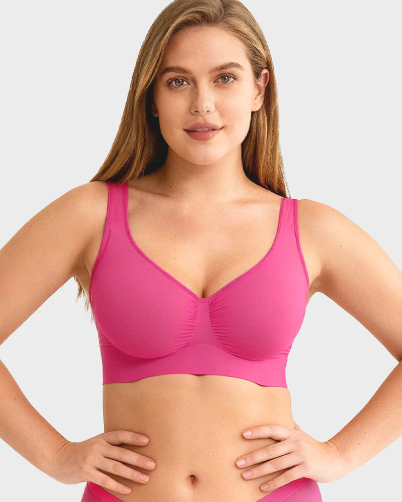 Wide Shoulder Strap Wireless T-Shirt Bra - Image 2