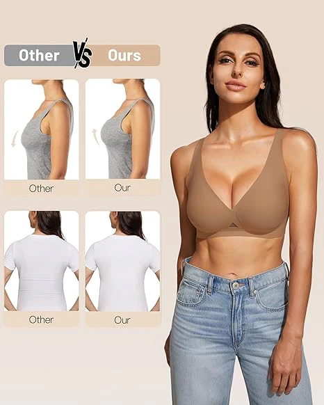 Wireless Jelly Deep-V Push-Up Bra - Image 8