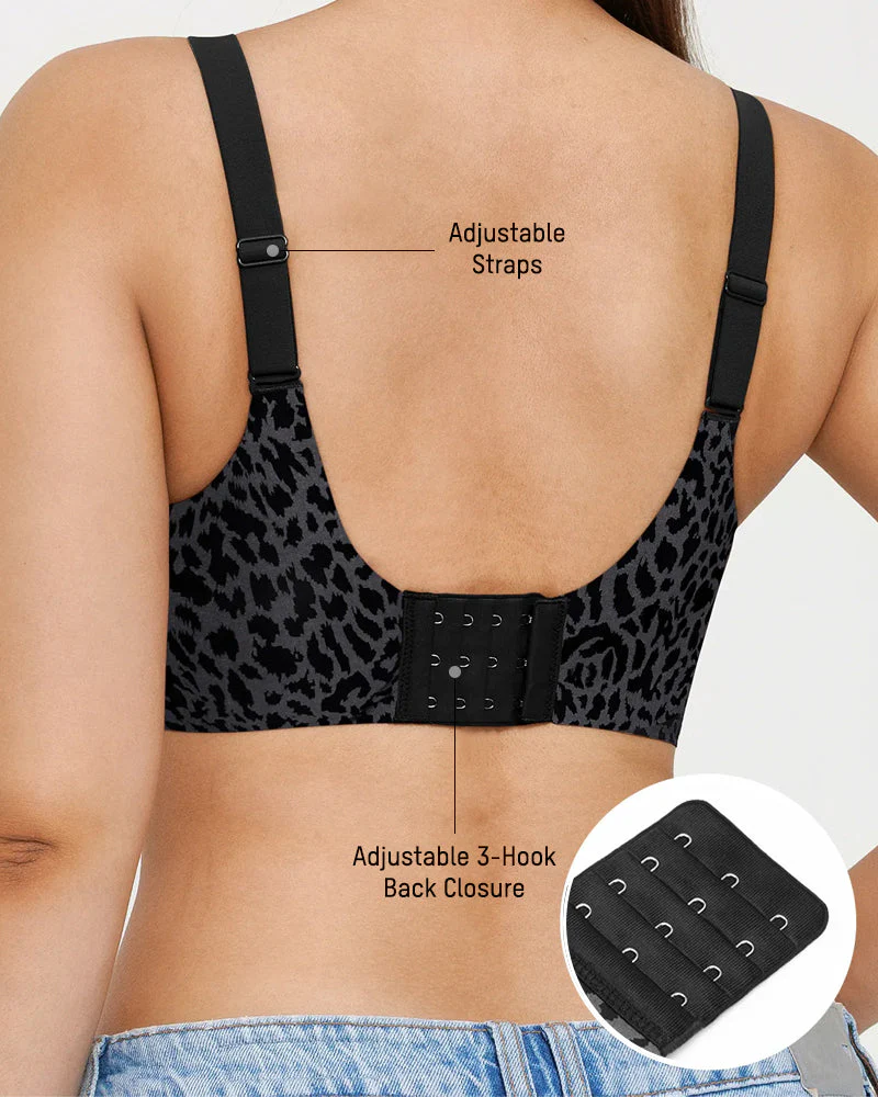 Wireless Leopard V-Neck Contour Bra - Image 13