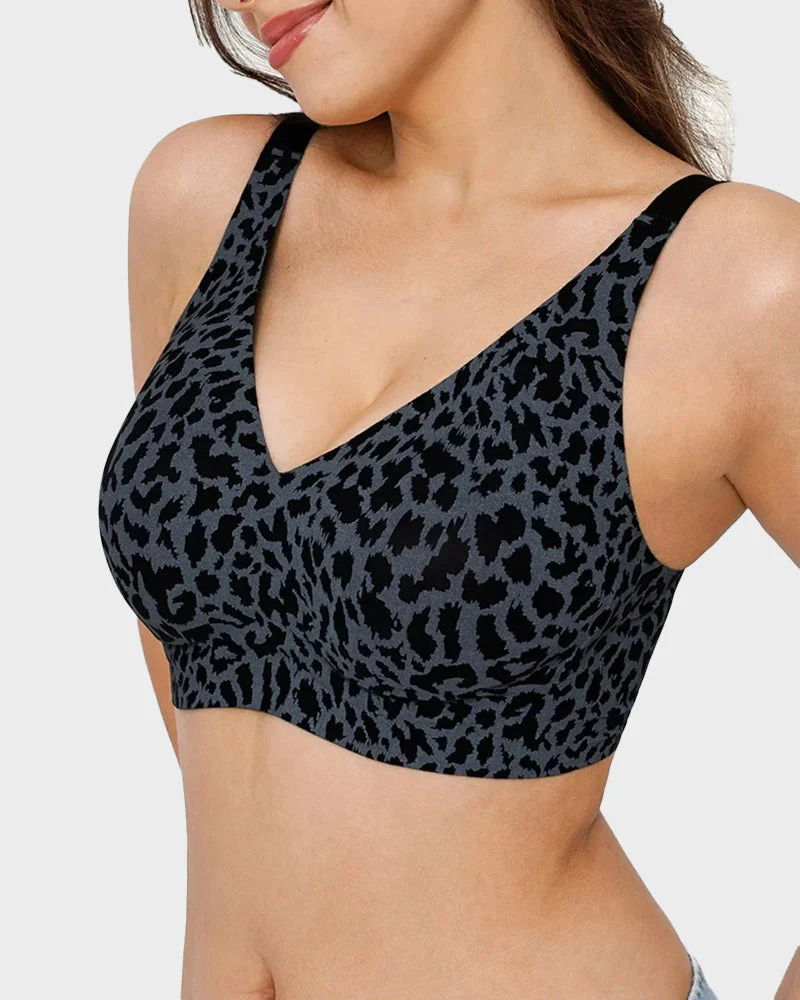 Wireless Leopard V-Neck Contour Bra - Image 9