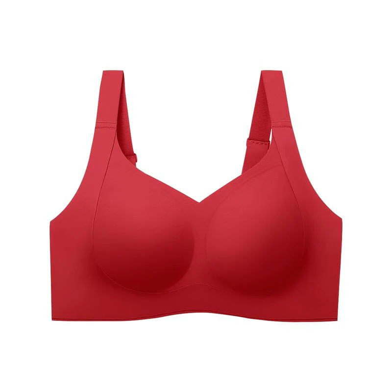 Wireless Push Up Jelly Bra V Neck Seamless Support Comfort - Image 13