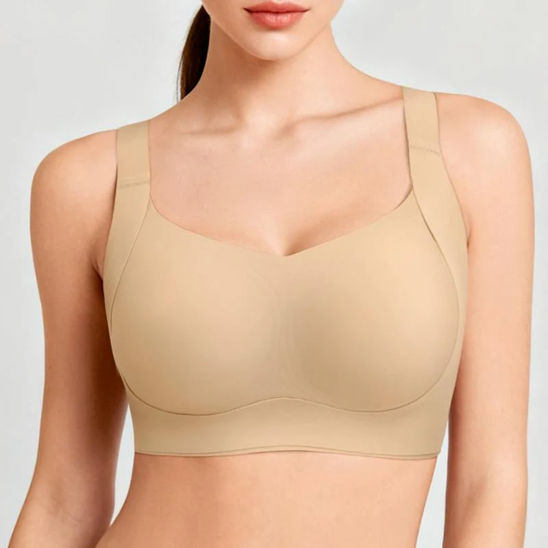 Wireless Push Up Jelly Bra V Neck Seamless Support Comfort - Image 2
