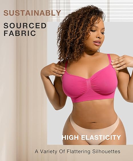 Women's Full Coverage Non-Padded Wireless Sculpt Bra - Image 4
