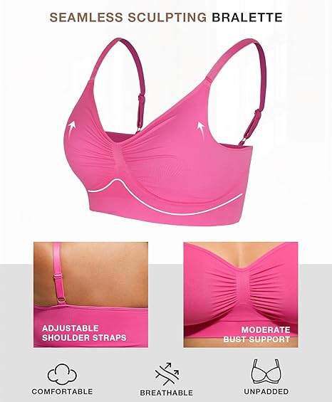 Women's Full Coverage Non-Padded Wireless Sculpt Bra - Image 6