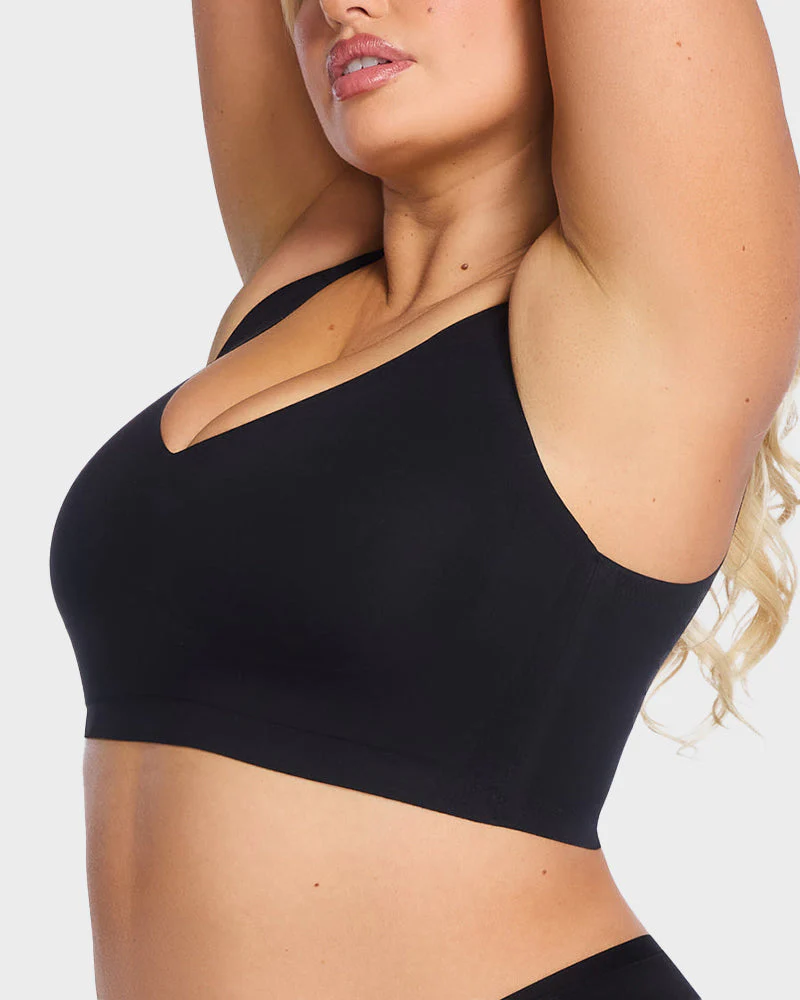 Wireless V-Neck Back & Side Smoothing Bra - Image 5