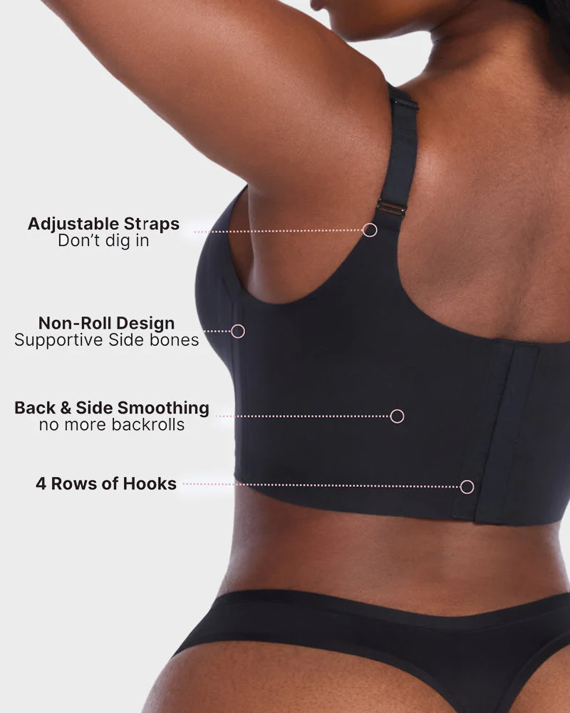 Wireless V-Neck Back & Side Smoothing Bra - Image 9