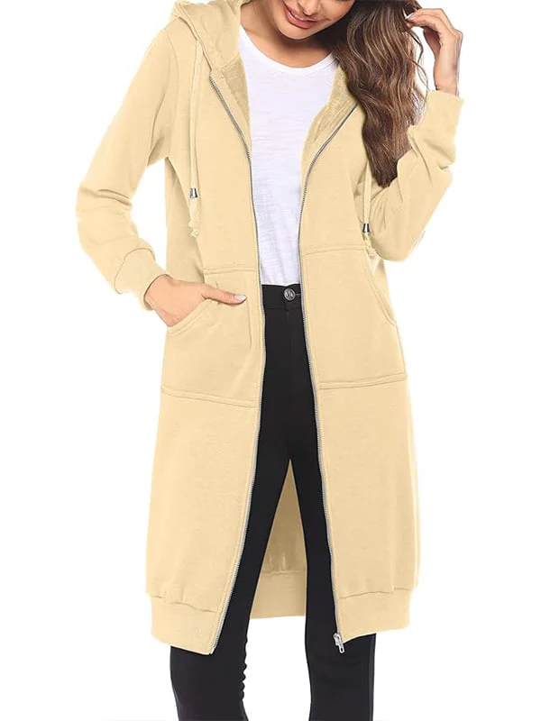 Women Casual Zip up Fleece Hoodies - Image 14
