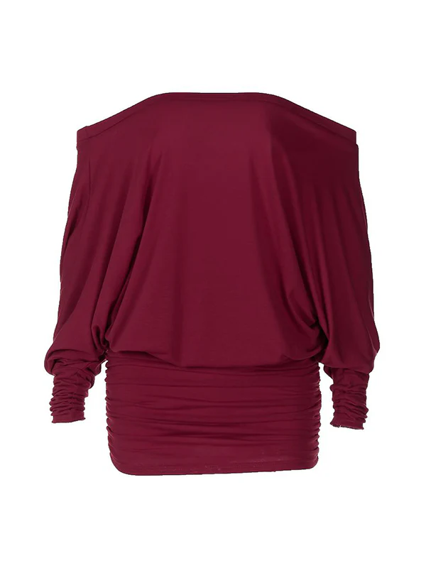 Women's Solid Off The Shoulder Sheer Ruched Dress - Image 10
