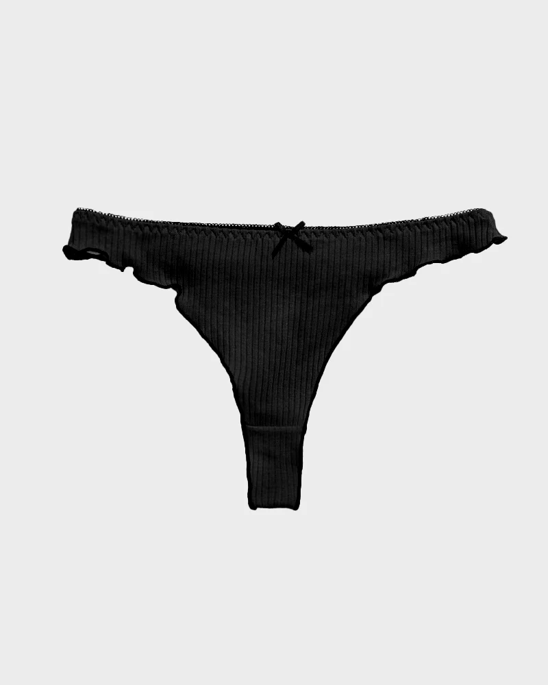 Women's Bow Low Waist Thong  Pack Ultra Soft Cotton（9 pack） - Image 13