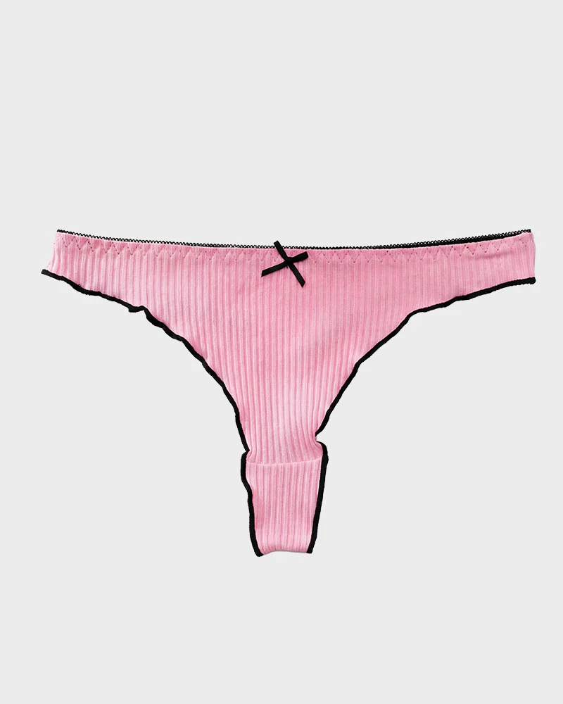 Women's Bow Low Waist Thong  Pack Ultra Soft Cotton（9 pack） - Image 16