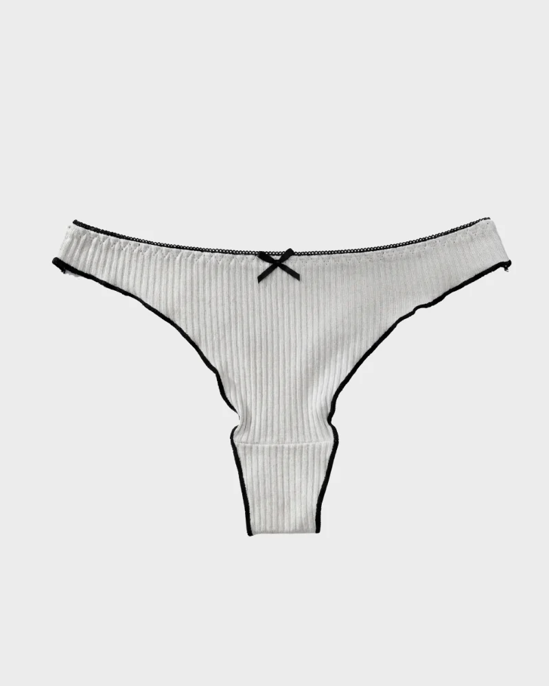 Women's Bow Low Waist Thong  Pack Ultra Soft Cotton（9 pack） - Image 19