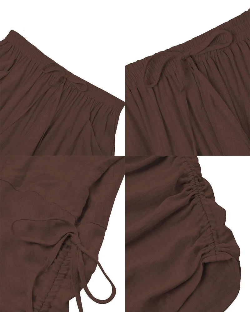 Women's Casual Loose-Fit Wide Leg Pants, All-Season Woven Fabric, Daily Commute - Image 12