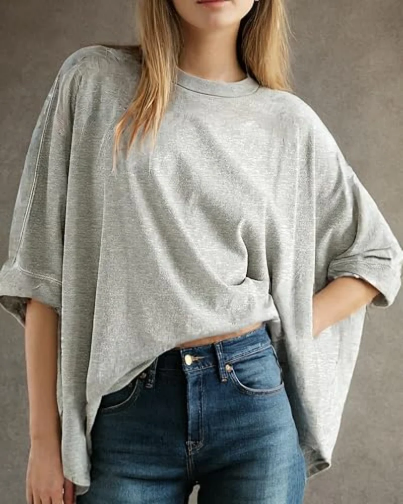 Women's Casual Oversized Tee Comfortable Soft Basic Top - Image 11