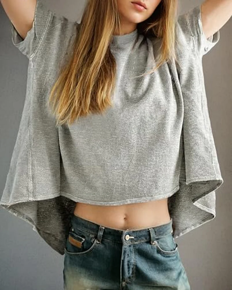 Women's Casual Oversized Tee Comfortable Soft Basic Top - Image 12