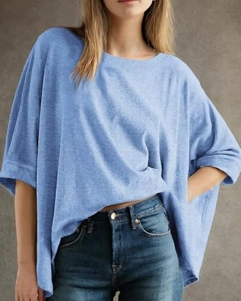 Women's Casual Oversized Tee Comfortable Soft Basic Top - Image 14