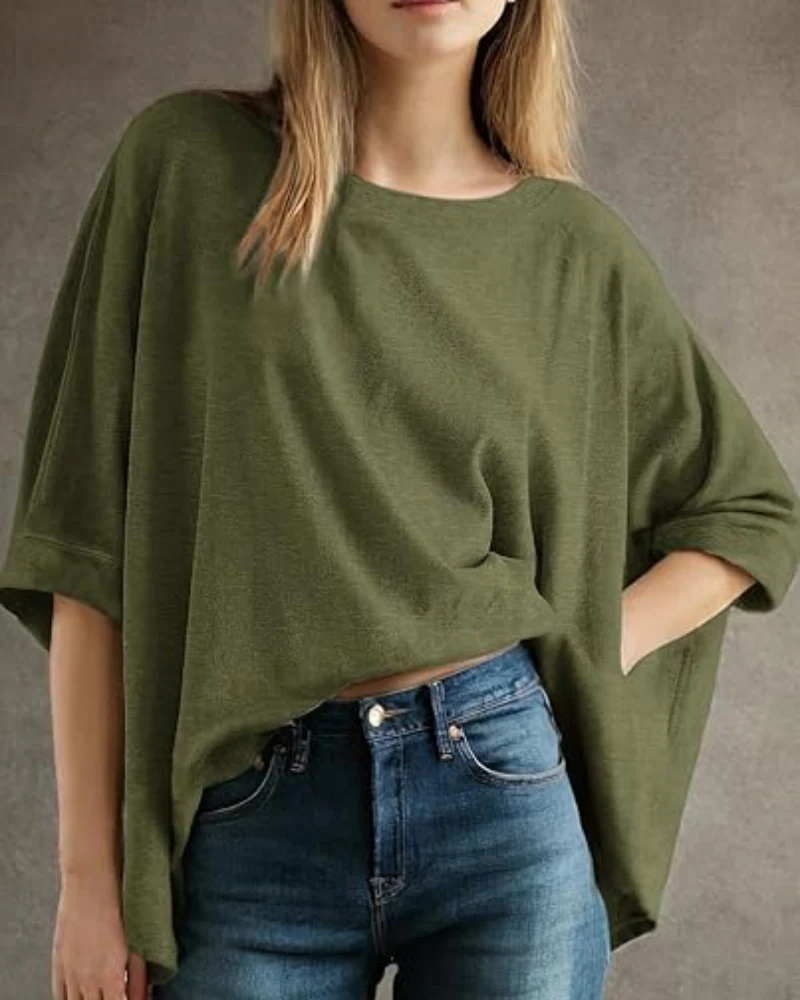 Women's Casual Oversized Tee Comfortable Soft Basic Top - Image 17