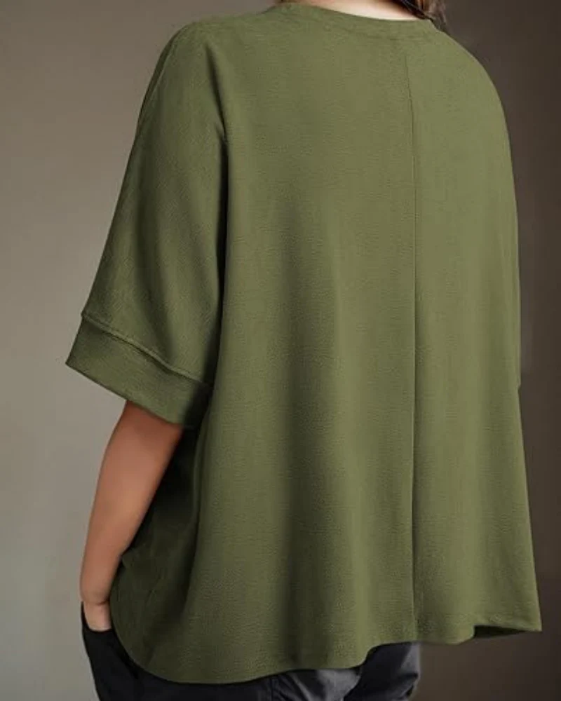 Women's Casual Oversized Tee Comfortable Soft Basic Top - Image 18