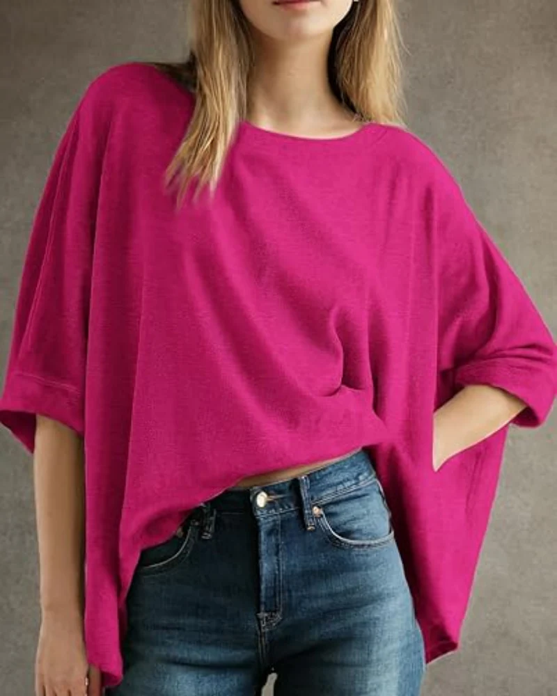 Women's Casual Oversized Tee Comfortable Soft Basic Top - Image 19