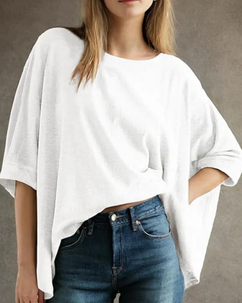 Women's Casual Oversized Tee Comfortable Soft Basic Top - Image 5
