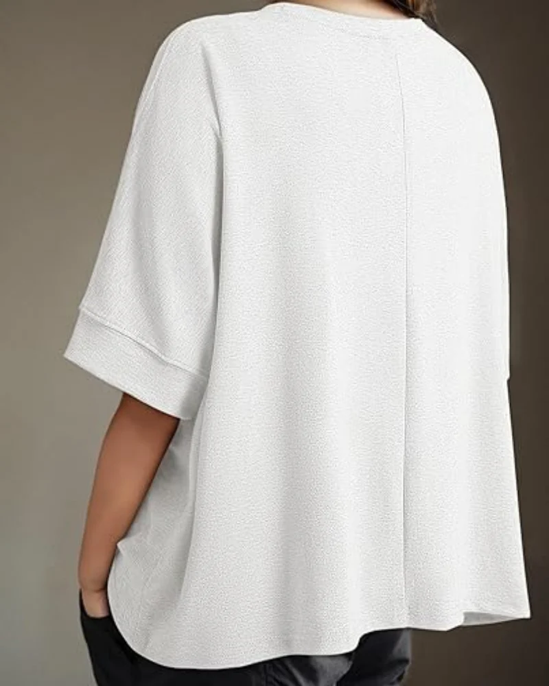Women's Casual Oversized Tee Comfortable Soft Basic Top - Image 7