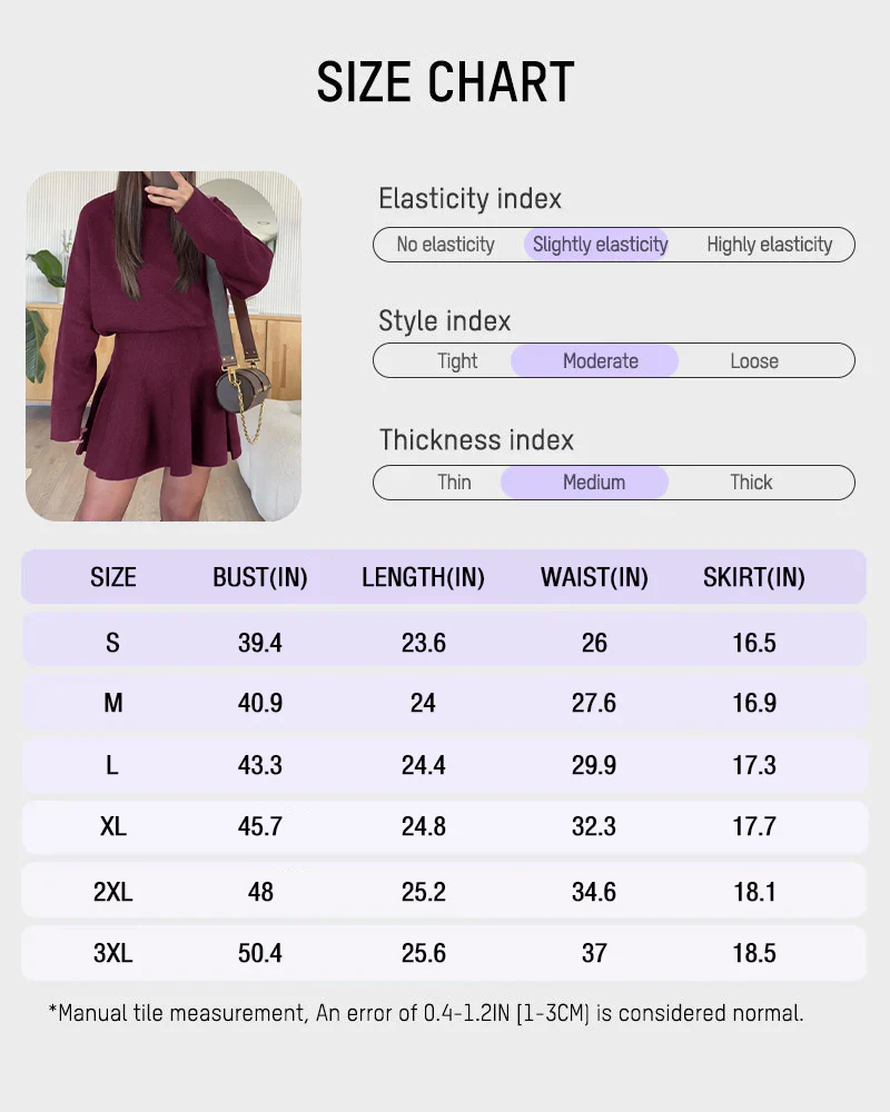 Women's semi-collared long-sleeved knitted loose-fitting one-piece sweater dress - Image 14
