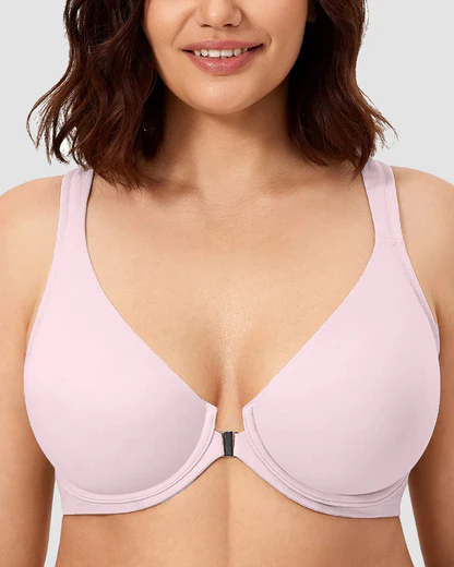 Women's Front Closure Bras Plus Size Underwire Unlined Back - Image 14