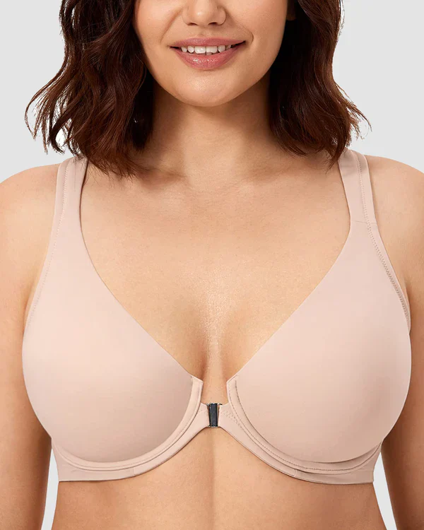 Women's Front Closure Bras Plus Size Underwire Unlined Back - Image 3