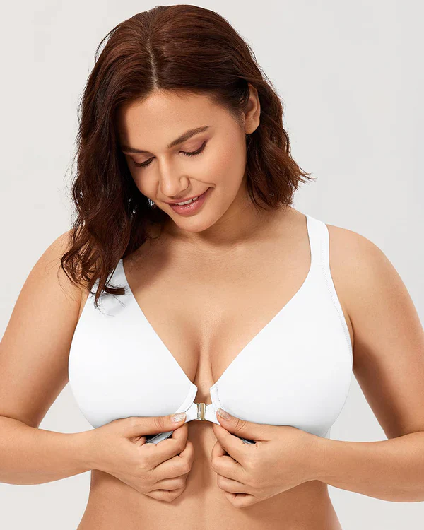 Women's Front Closure Bras Plus Size Underwire Unlined Back - Image 7