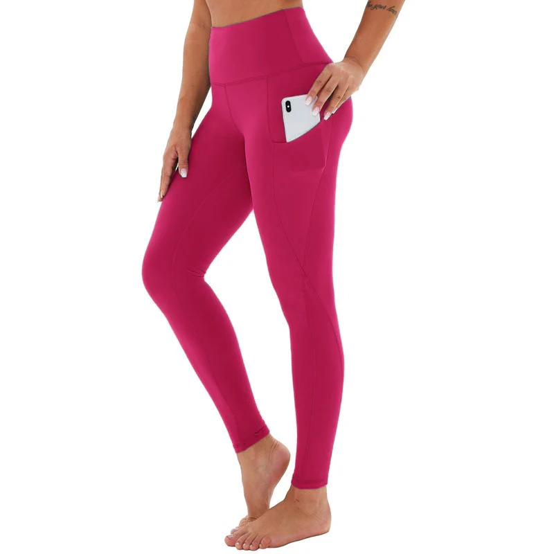 Women's High Waisted Tummy Control Leggings with Pockets - Image 9