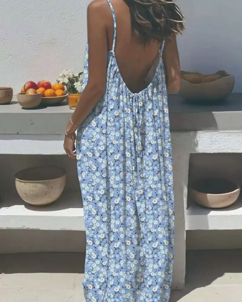 Women's Leopard Print Backless Cami Dress - Image 14