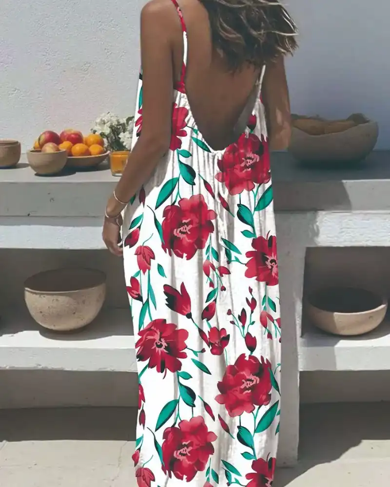 Women's Leopard Print Backless Cami Dress - Image 9