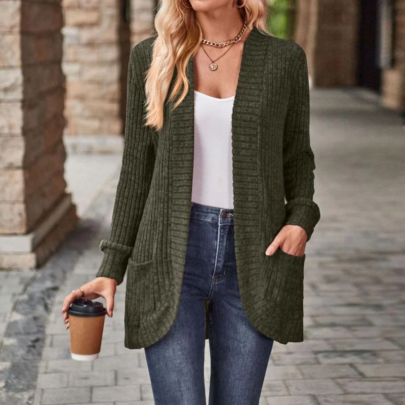 Womens Long Cardigan Lightweight Sweater - Image 10