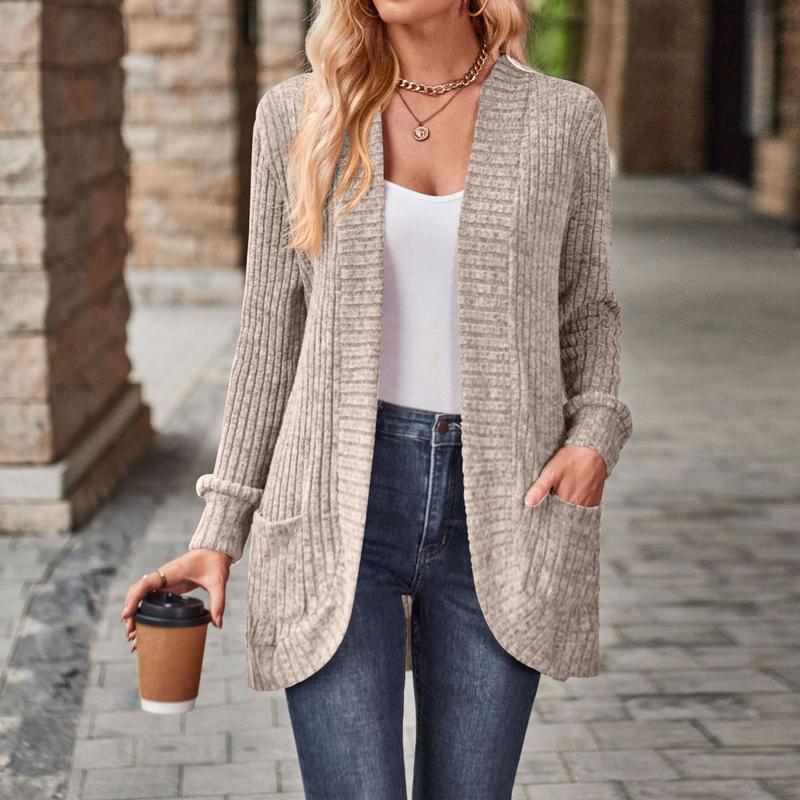 Womens Long Cardigan Lightweight Sweater - Image 3