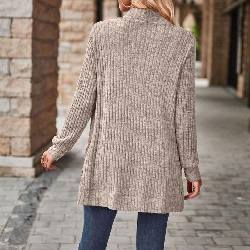 Womens Long Cardigan Lightweight Sweater - Image 4