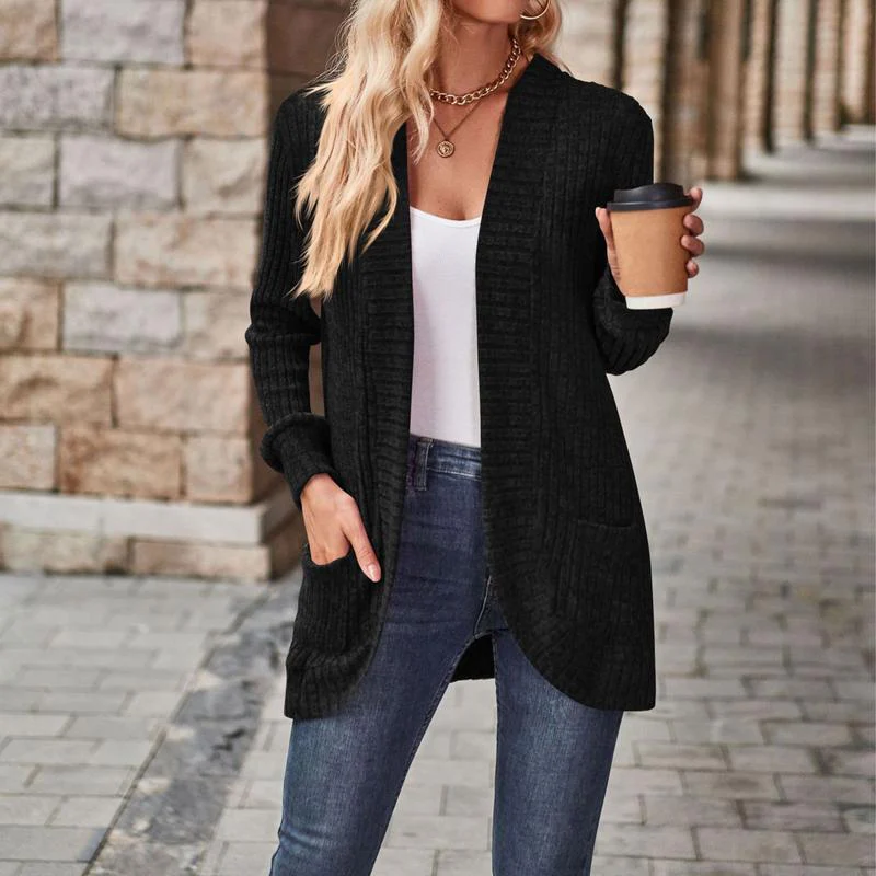 Womens Long Cardigan Lightweight Sweater - Image 6