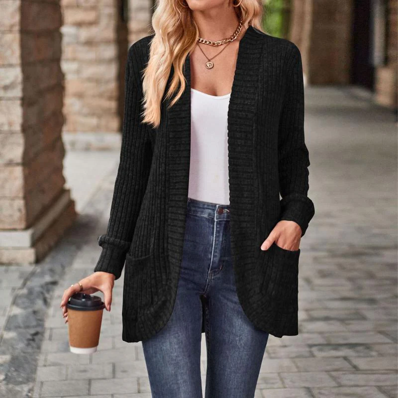 Womens Long Cardigan Lightweight Sweater - Image 7