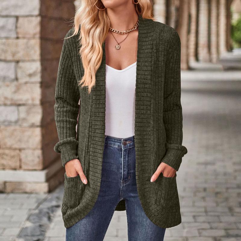 Womens Long Cardigan Lightweight Sweater - Image 8