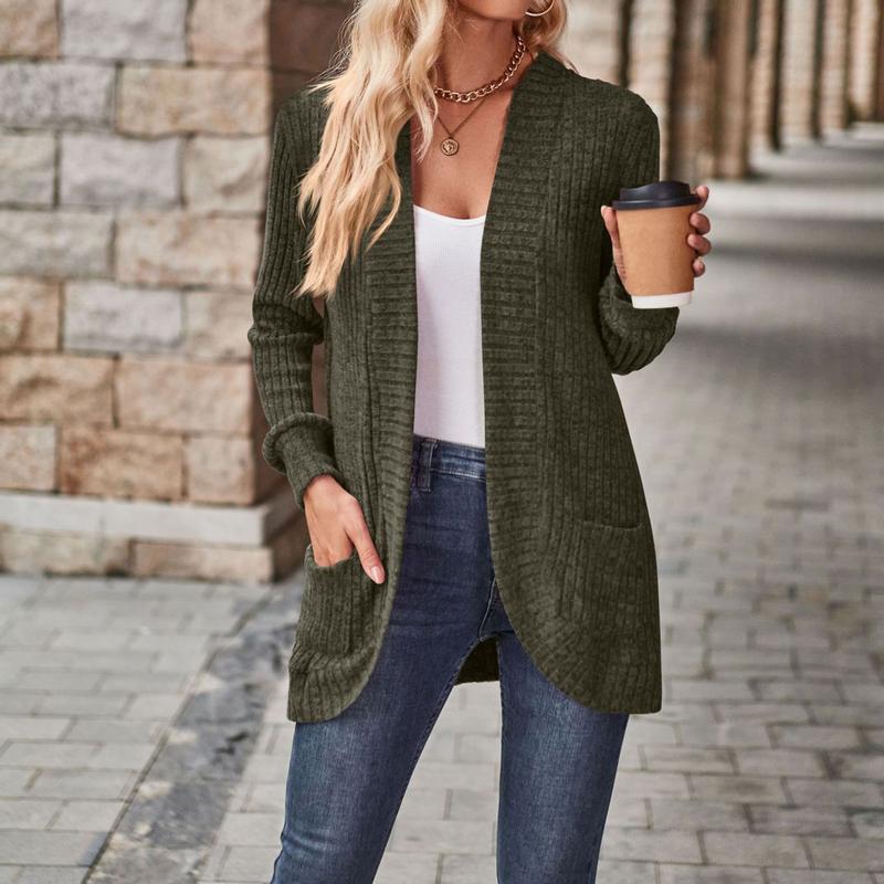 Womens Long Cardigan Lightweight Sweater - Image 9