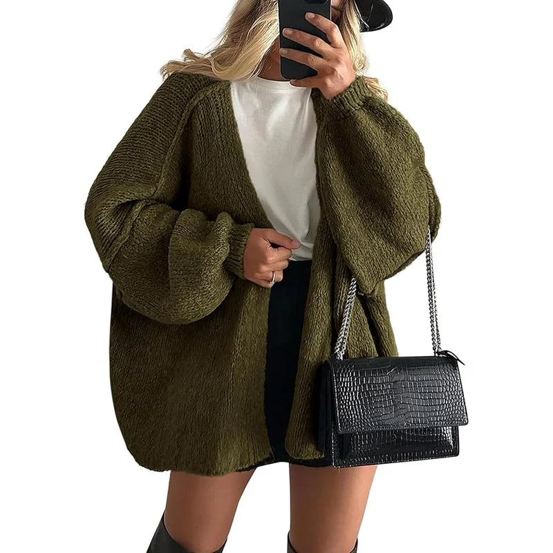 Women's Oversized Cardigan Sweater - Image 11