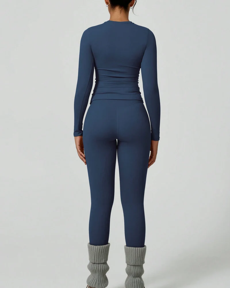 Women's Patchwork Two Piece Yoga Set High Stretch Activewear - Image 20