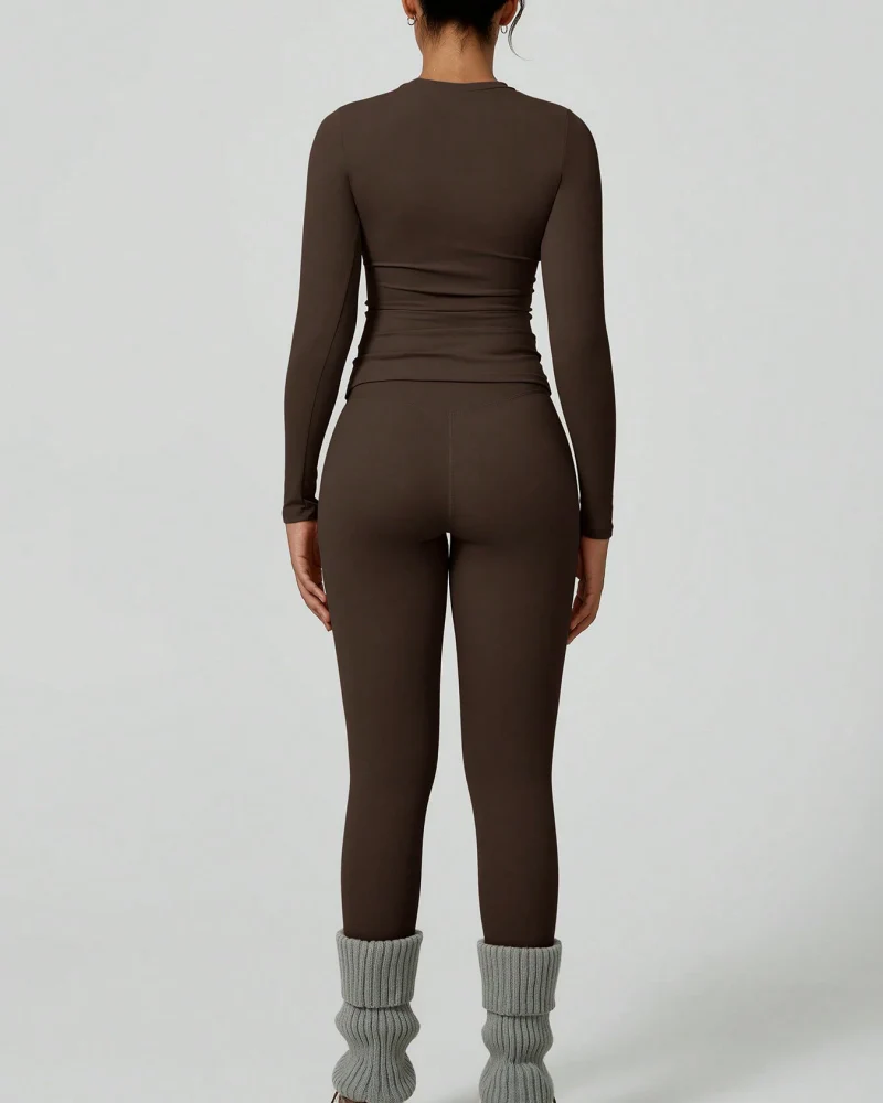 Women's Patchwork Two Piece Yoga Set High Stretch Activewear - Image 7
