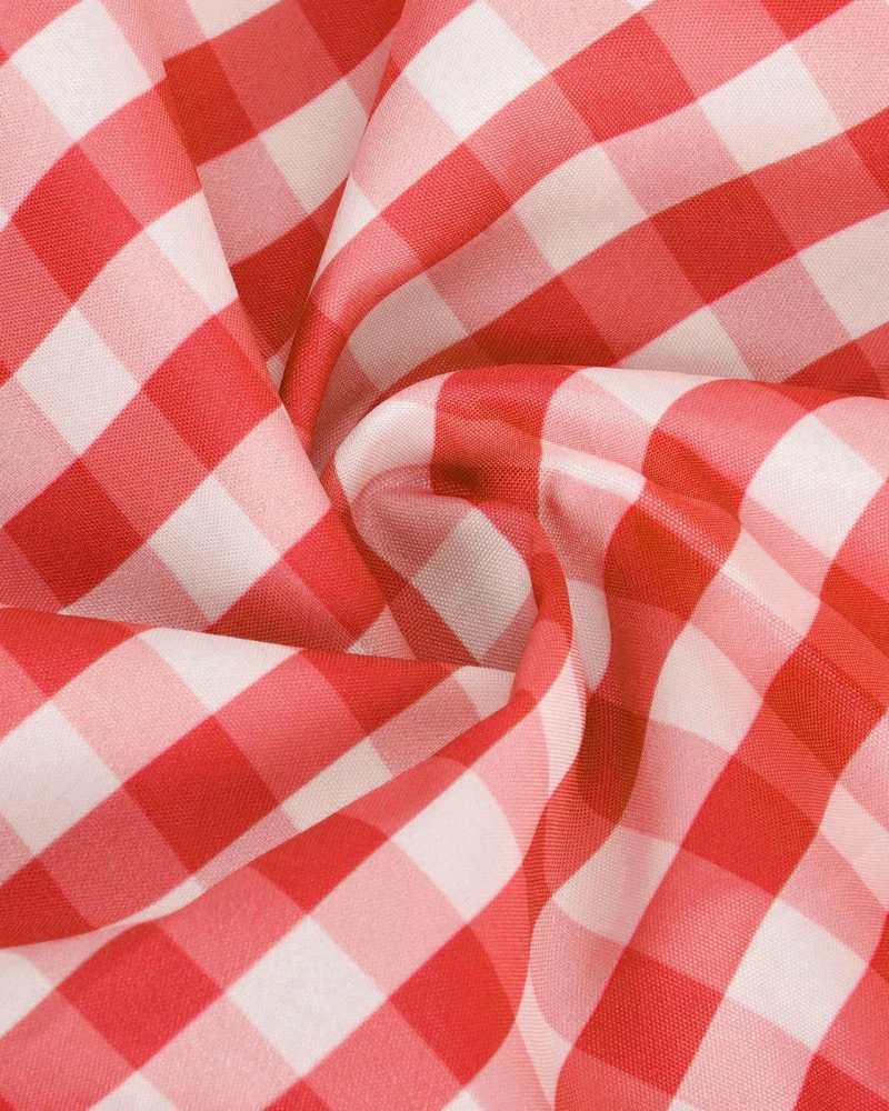 Women's Retro Plaid Smocked Dress Spaghetti Strap Flowy Maxi with Pockets - Image 6