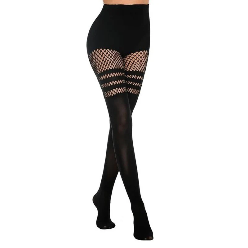 Women's Sexy Fishnet Mock Thigh High Stockings - Image 5
