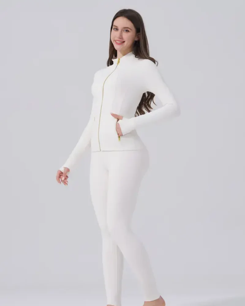 Womens Sportswear Set Full Zip Jacket and Yoga Pants - Image 5