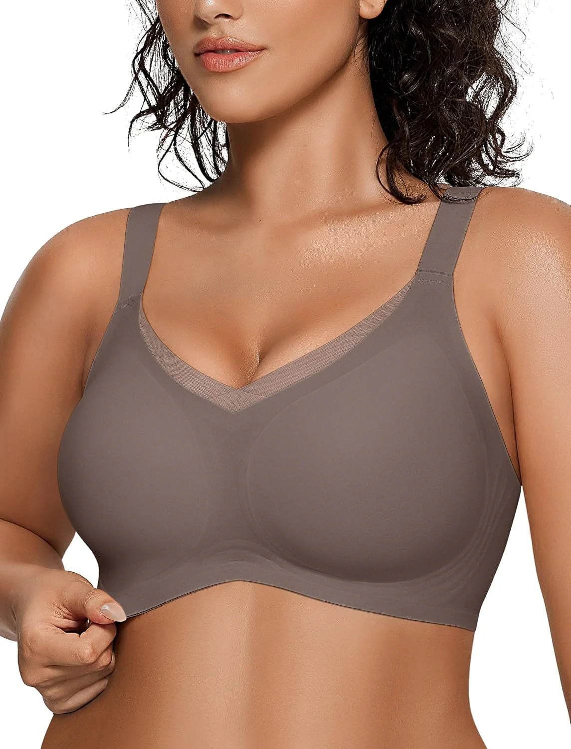 Womens Wireless Bras V Mesh Comfortable Bralette Supportive - Image 15