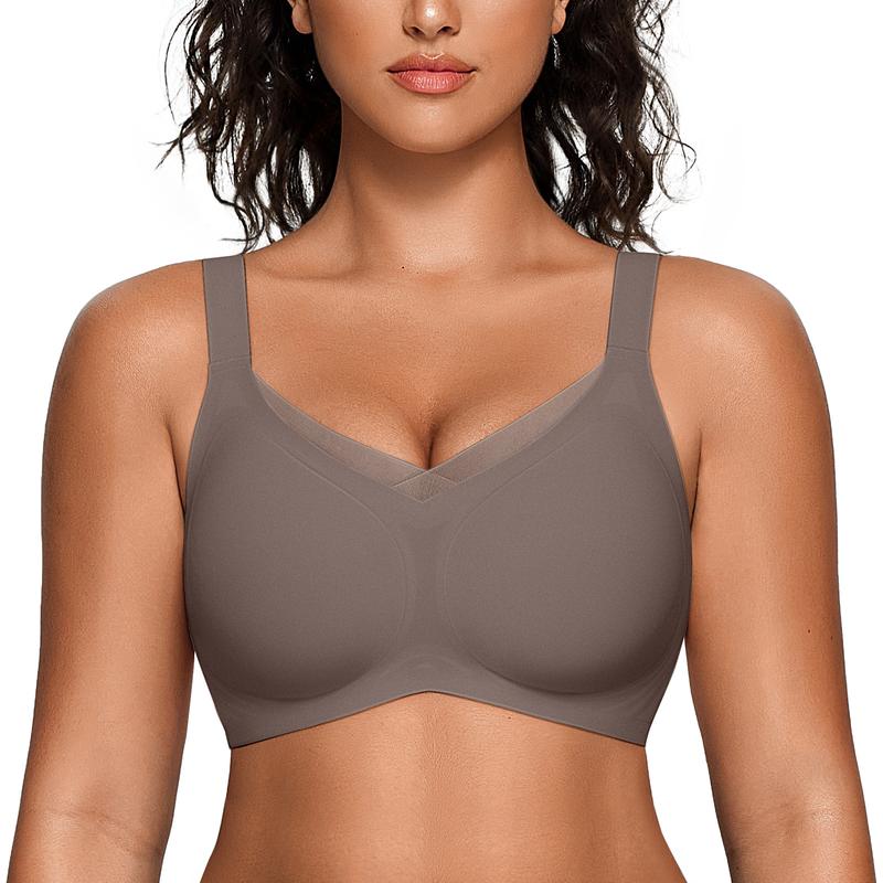 Womens Wireless Bras V Mesh Comfortable Bralette Supportive - Image 20