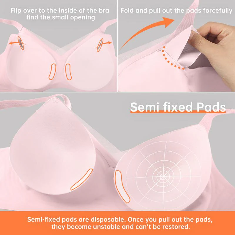 Womens Wireless Bras V Mesh Comfortable Bralette Supportive - Image 7